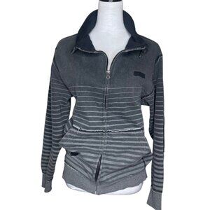 No Fear Unisex Vintage Large Sherpa Lined Zip Up Y2K Grunge Skate Jacket Sz Sm